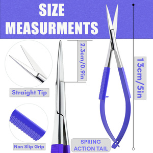 Professional Spring Handle Scissors Surgical Precision Tool Stainless Steel Micro Scissors For Fine Cutting Applications