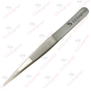 Fine point straight precision tweezers