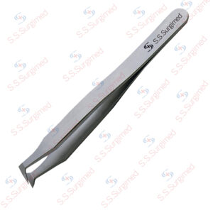 Straight cutting tweezer pattern for fine wire cutting