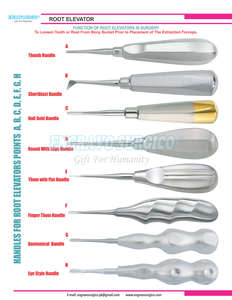 Dental Instruments Root Elevator With Adjustable Anatomic Handle